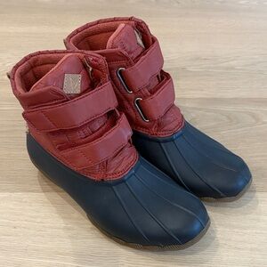 Sperry Red and Black Ankle Boots